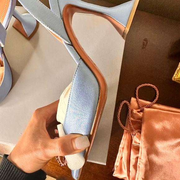 Rosie Pointed Crystal Bow Slingback Pumps - Picture 8 of 12